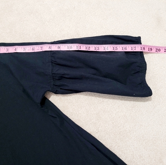 Bitten by Sarah Jessica Parker Black Tunic Dress 3/4 Sleeve Button Front Size XL - Picture 10 of 13